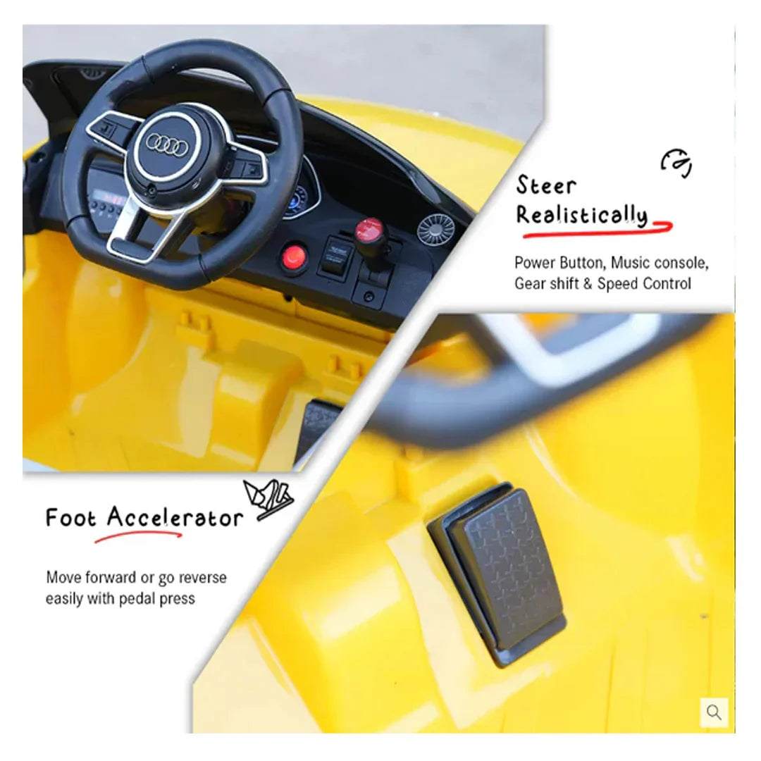 EMotorad Formula Fun AUDI TT RS Remote Control Toy Car – High-Speed Racing Model - Yellow