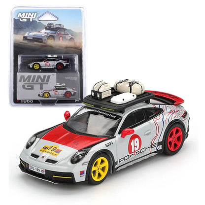 Mini GT 1;64 Lamborghini Countach LB-WORKS Black + Porsche 911 Dakar Uncle Rally – Set of 2 Diecast Cars