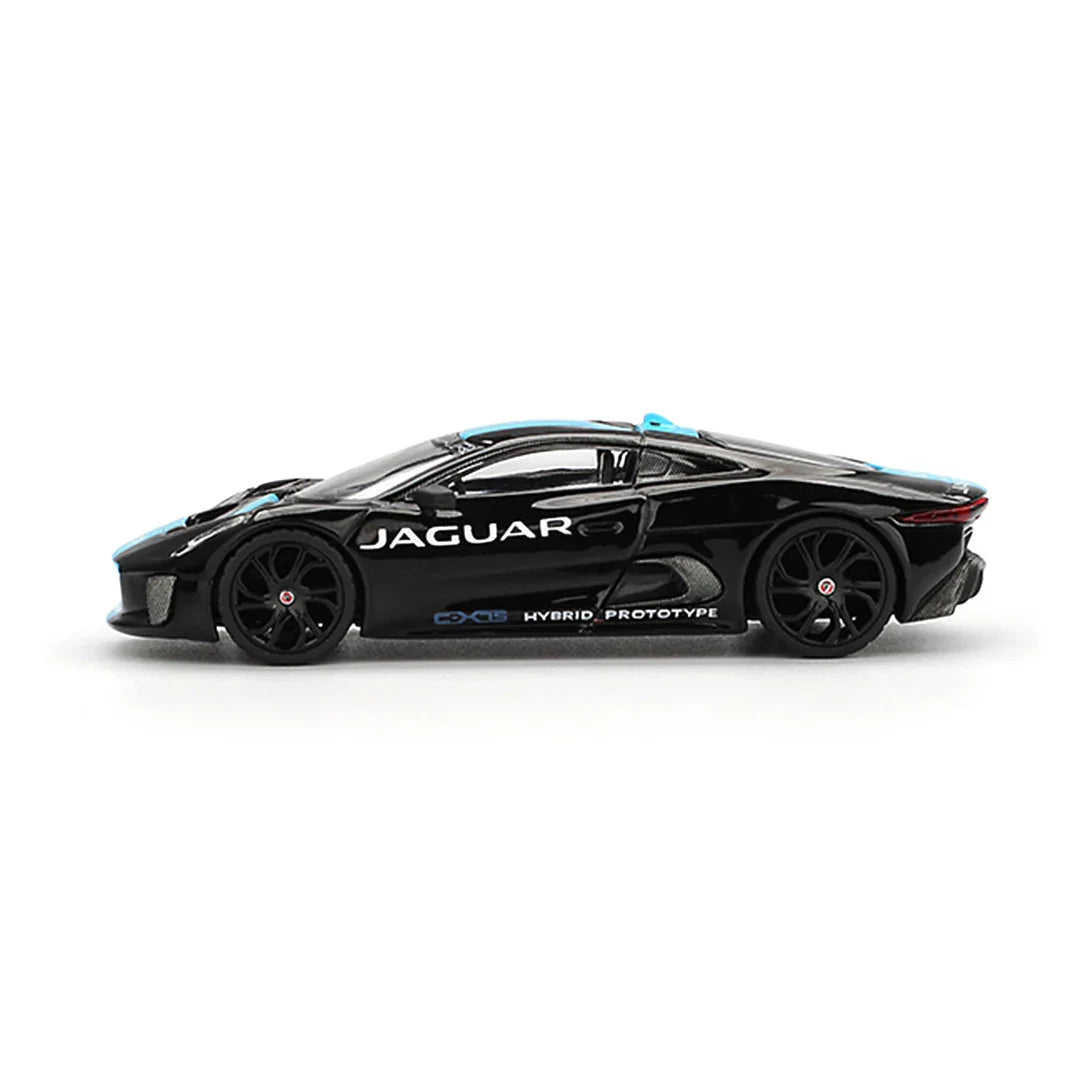 Mini GT 1:64 Jaguar C-X75 Black LHD Diecast Scale Model Car