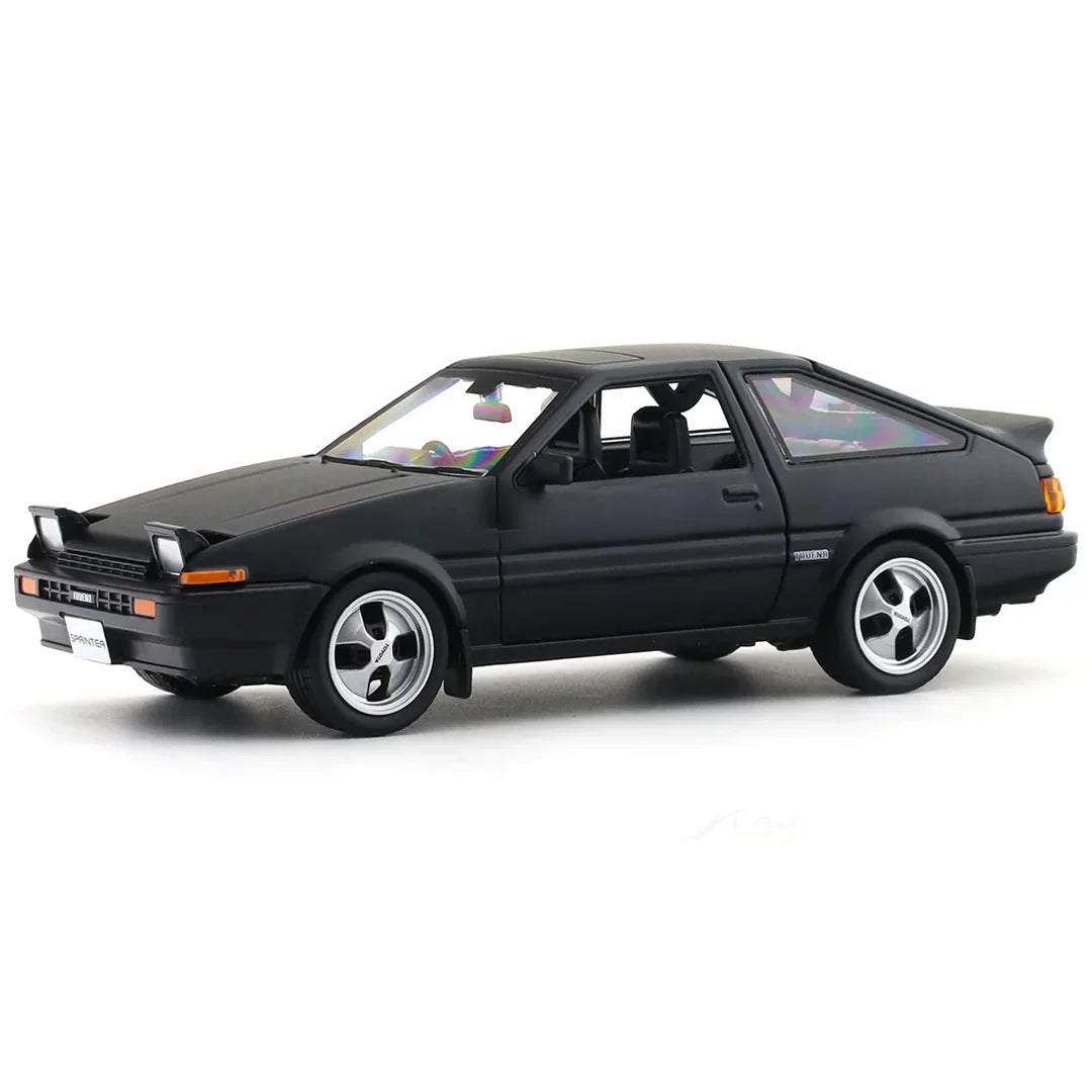 Maisto 1:24 Toyota Sprinter Trueno AE86 Matte Black | Licensed Diecast Scale Model Car Collectible