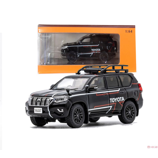 GCD 1:64 Toyota Land Cruiser Prado 150 Rally Version RHD – Black | Premium Diecast SUV Model Car