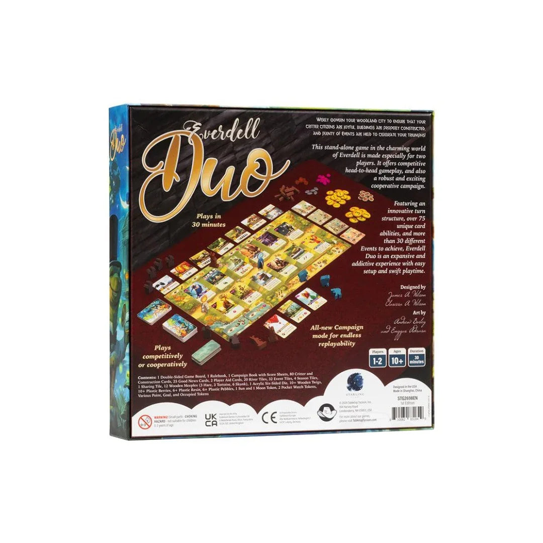 Starling Games | Everdell Duo | Two-Player Strategy Board Game | 30–60 Min | Ages 10+ | Nature & Fantasy Adventure - Jaiman Toys