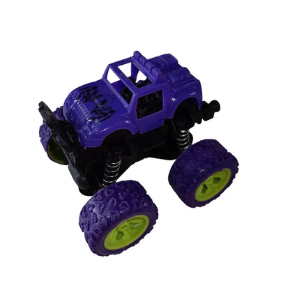 4x4 Mini Monster Truck Toy Car – Push & Go Friction Vehicle with 360° Stunt Rotation & Off-Road Tires - 1 Piece