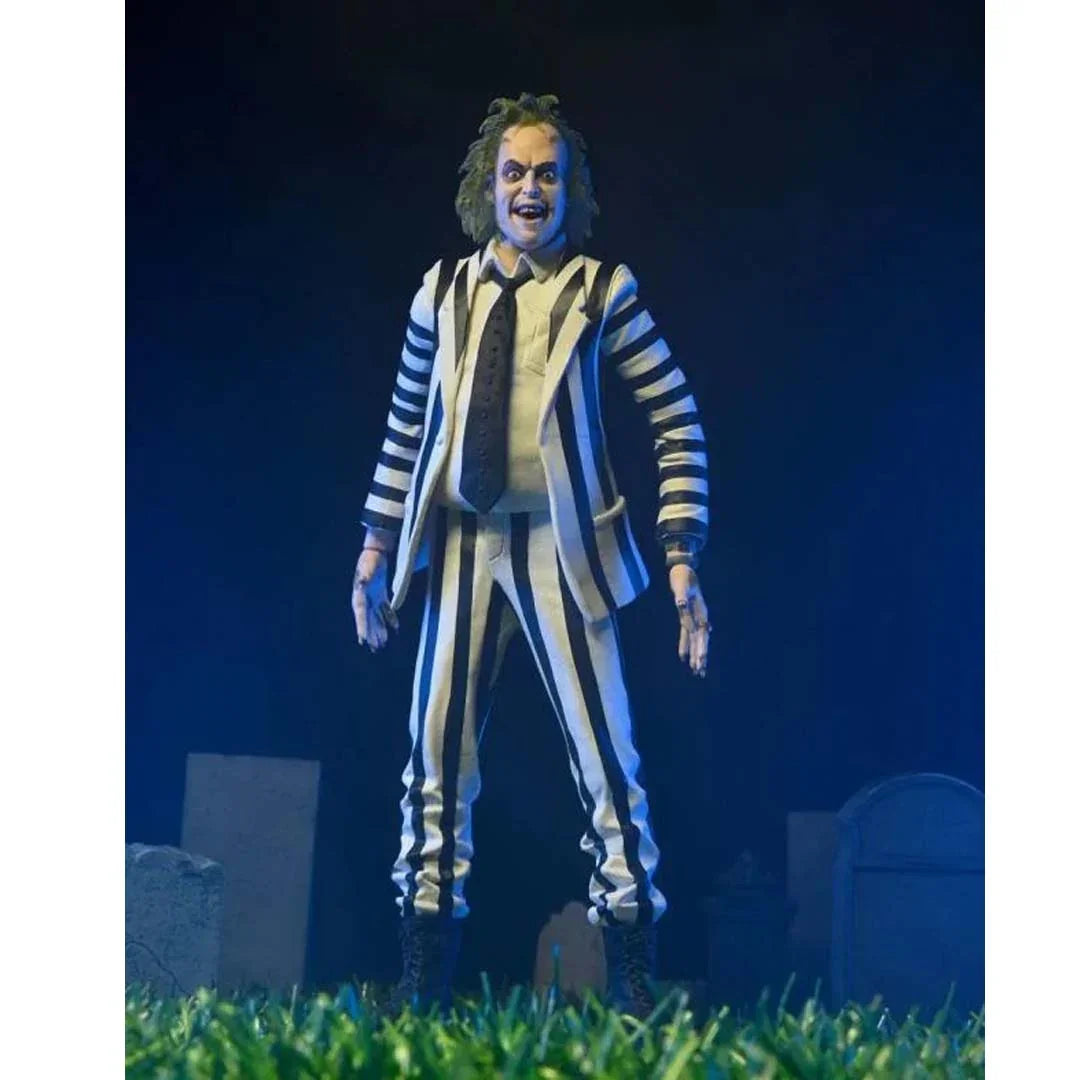NECA – Beetlejuice (1988) – 1/4 Scale Action Figure – Striped Suit Edition - Jaiman Toys