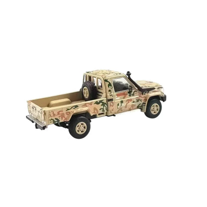 RM 1:64 Toyota Land Cruiser LC79 Pickup Truck – Yellow Camo Middle East Edition Diecast Metal Model Car - Jaiman Toys