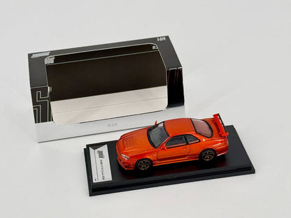 Shadow 1:64 Nissan Skyline GT-R R34 Z-Tune Diecast Model Car | Premium Collectible with 3 Color Variants
