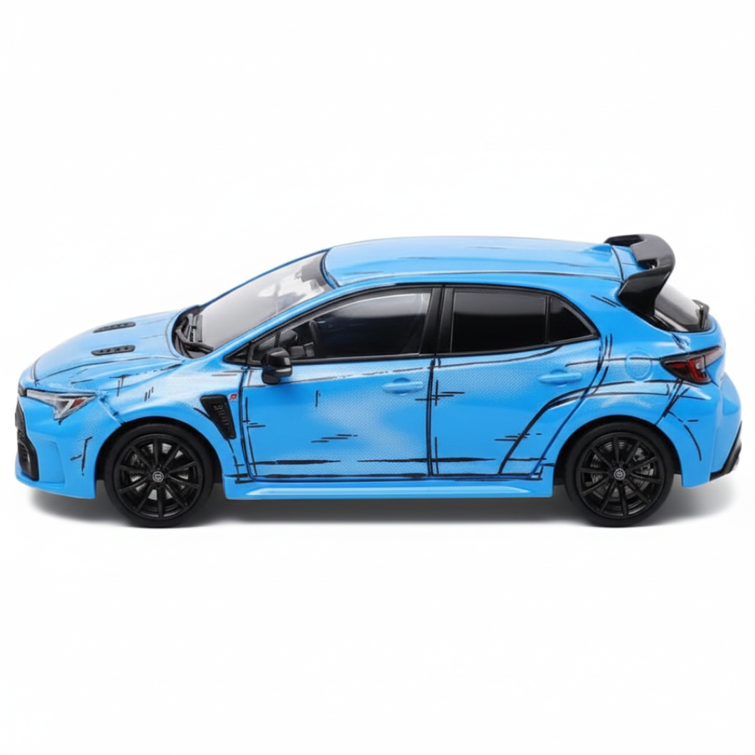 GCD 1:64 Toyota GR Corolla – Manga Blue | Premium Performance Diecast Model Car