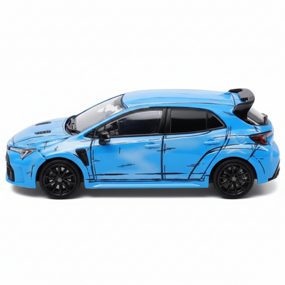 GCD 1:64 Toyota GR Corolla – Manga Blue | Premium Performance Diecast Model Car