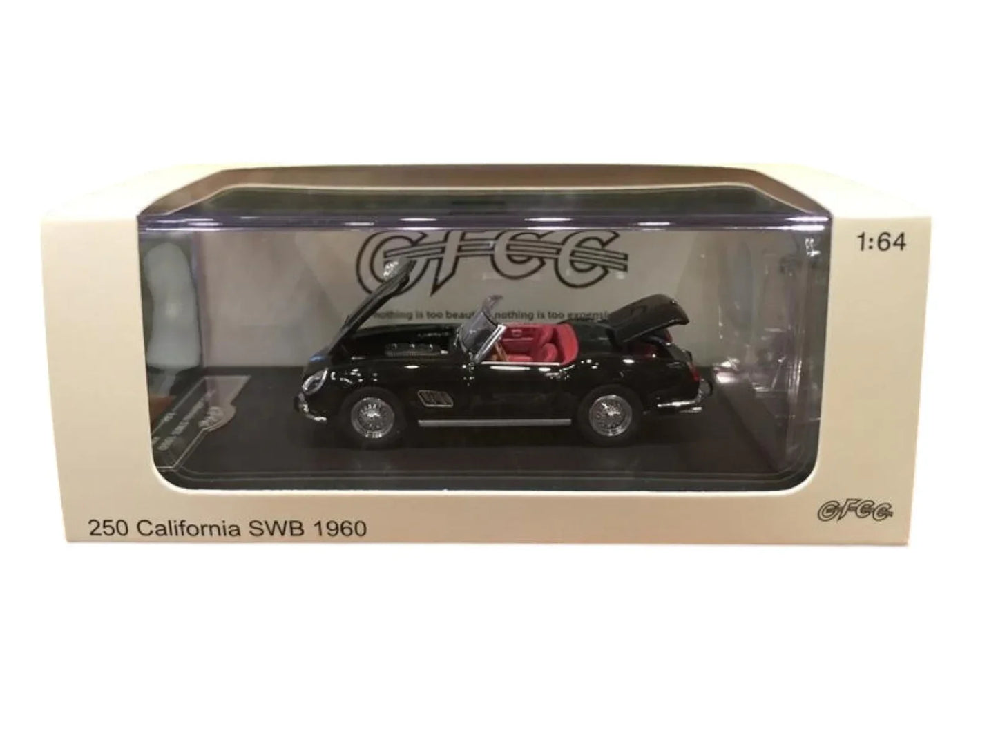 GFCC 1:64 Scale 1960 SWB Ferrari 250GT California Black Convertible Diecast Car Model - Jaiman Toys