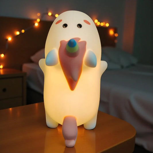 Unicorn Pat Lamp Silicone – Soft LED Bedside Light for Kids | Rechargeable & Touch Control Baby Night
