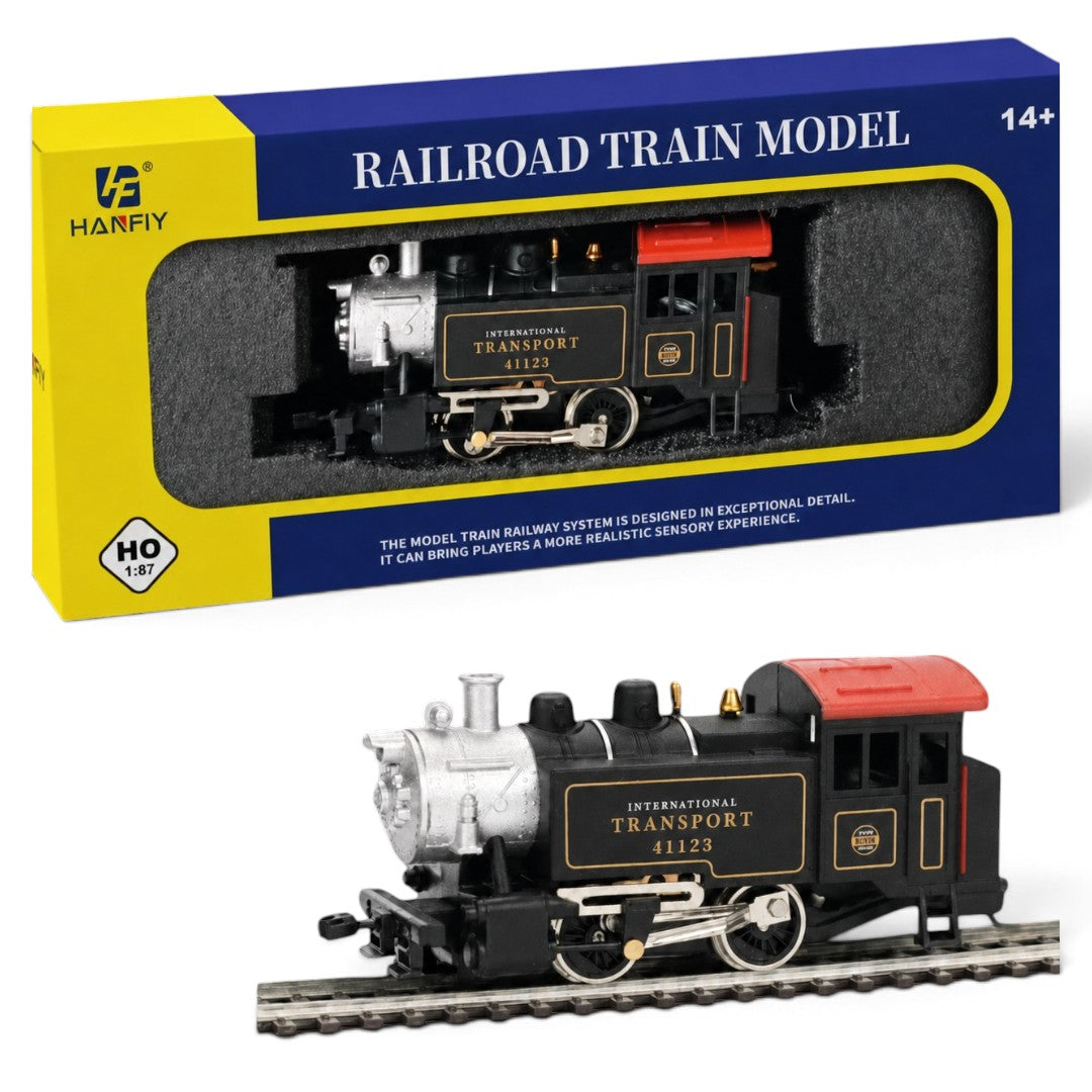 HANFIY 96100-A HO Scale 1:87 Steam Locomotive Model Train – Realistic Railroad Engine for Collectors