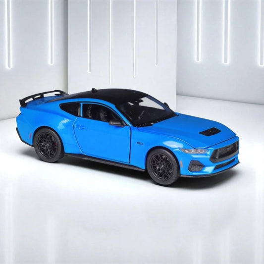 Welly 1:25 2024 Ford Mustang GT Die-Cast Model – Blue | Openable Doors (24123) - Jaiman Toys