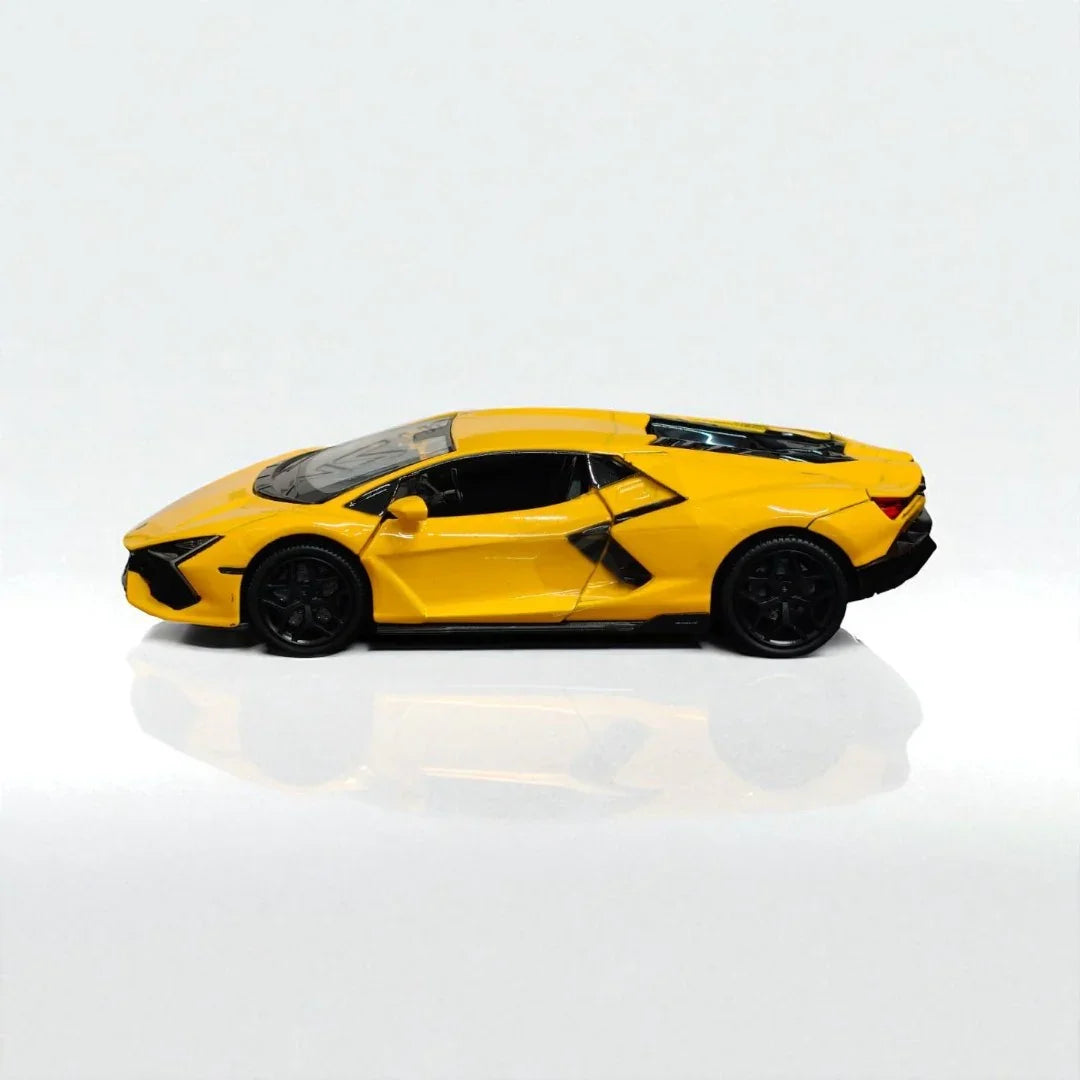 RMZ Hobby 1:32 Lamborghini Revuelto Die-Cast Model Car – Yellow with Openable Doors,Pull-Back Action, Light & Sound (664970) - Jaiman Toys