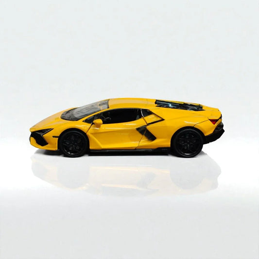 RMZ Hobby 1:32 Lamborghini Revuelto Die-Cast Model Car – Yellow with Openable Doors,Pull-Back Action, Light & Sound (664970) - Jaiman Toys