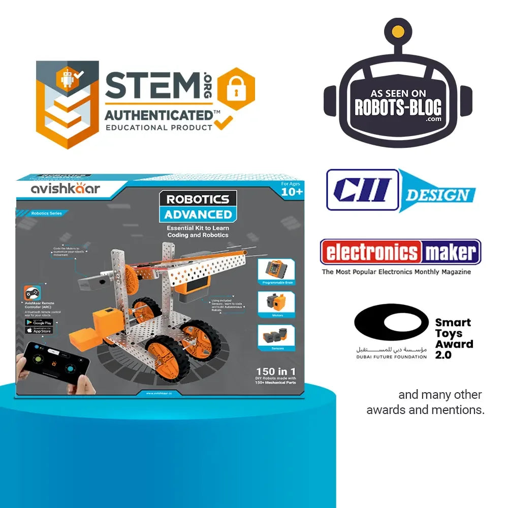 Avishkaar Robotics Advanced Kit 150-Model STEM Coding Robotics