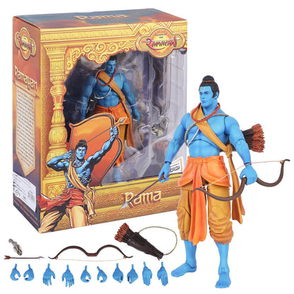 Legends of the Ramayan 1:12 Scale Vanvasi Rama Collector Action Figure with Bow, Arrow, Quiver, Squirrel & Interchangeable Hands