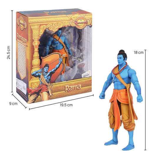 Legends of the Ramayan 1:12 Scale Vanvasi Rama Collector Action Figure with Bow, Arrow, Quiver, Squirrel & Interchangeable Hands