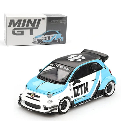 MINI GT 1:64 Die-Cast Car Set of 4 – Porsche 911 GT3 RS, Ford Puma Rally1, Abarth 595 LB-WORKS & Lancia Stratos HF Premium Diecast Model Cars