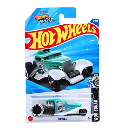 Hot Wheels 5-Car Die-Cast Set – Mazda MX-5 Miata 2025 Dream Garage + Max Steel Rod Squad + '67 Lotus Type 49 + Mid Mill HYX79 + Let’s Race Kick Kart | 1:64 Scale Collectible Cars