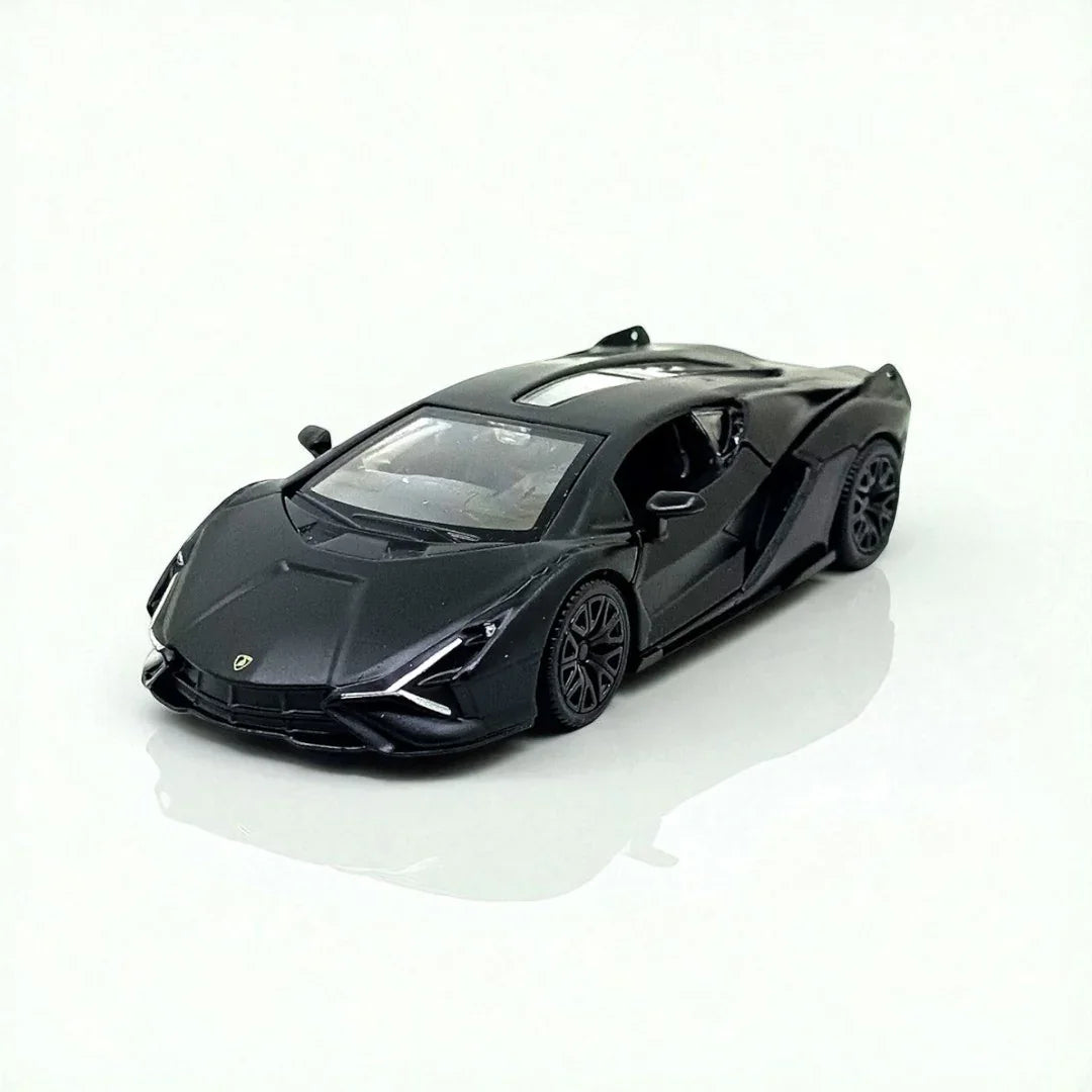 RMZ Hobby 1:32 Lamborghini Sian SKP 37 Die-Cast Model Car – Black with Openable Doors, Light & Sound (664986) - Jaiman Toys