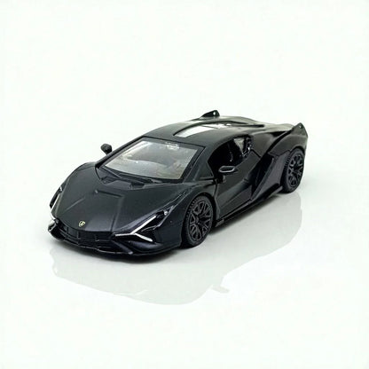 RMZ Hobby 1:32 Lamborghini Sian SKP 37 Die-Cast Model Car – Black with Openable Doors, Light & Sound (664986) - Jaiman Toys