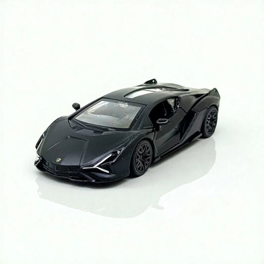 RMZ Hobby 1:32 Lamborghini Sian SKP 37 Die-Cast Model Car – Black with Openable Doors, Light & Sound (664986) - Jaiman Toys