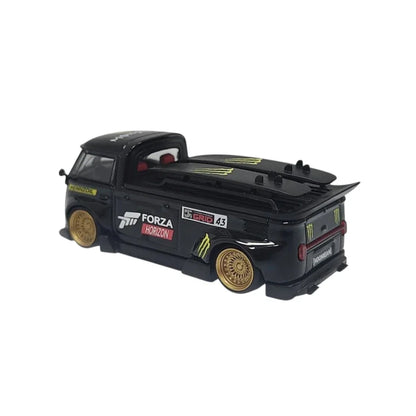 1:64 LMLF Volkswagen Bus Forza Horizon Edition Diecast Model Car – Black with Gold Wheels - Jaiman Toys