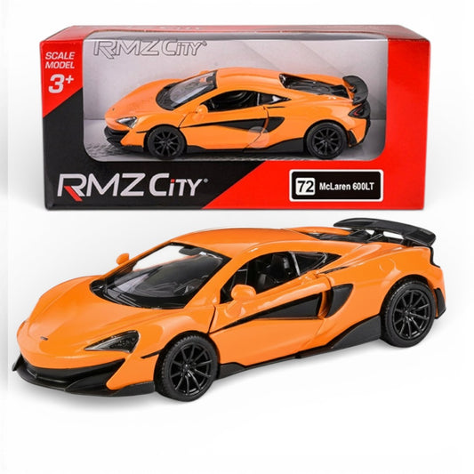 RMZ City 1:36 McLaren 600LT Diecast Car Model – Blue | Openable Doors, Sound & Light