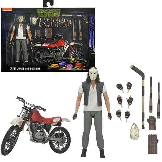NECA TMNT Casey Jones Action Figure with Dirtbike & Accessories – 7" Collectible - Jaiman Toys