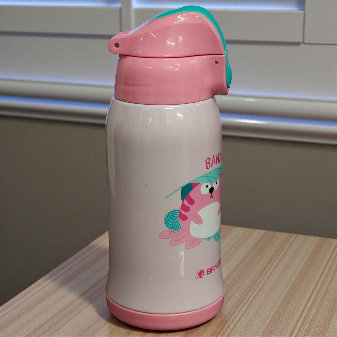 Bangda 560ml Stainless Steel Lecai Vacuum Children Water Bottle – Banana Cat Theme