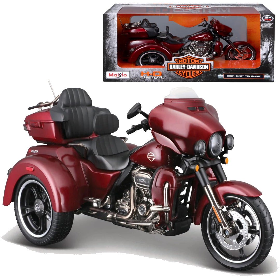 Maisto 1:12 Harley-Davidson 2021 CVO Tri Glide Die-Cast Trike Model