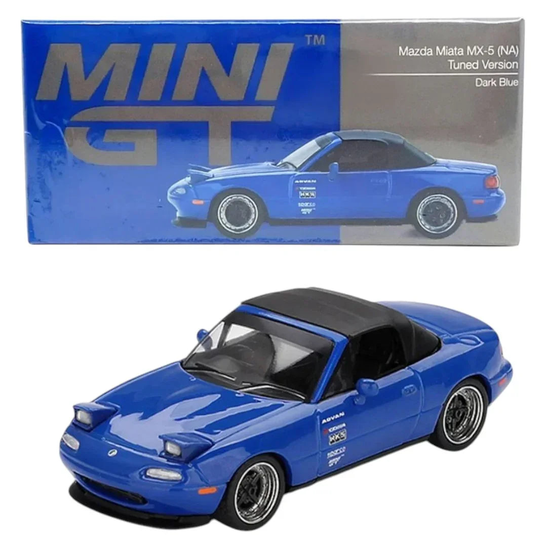 MINI GT 1:64 Porsche 911 GT3 R #77 AO Racing "Skeleton Rexy" | 2025 IMSA Petit Le Mans | Ford Puma Rally1 #13 | Mazda Miata MX-5 (NA) Tuned Version Diecast Model Car Set