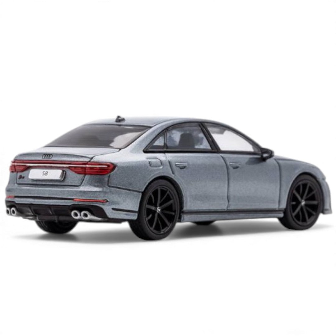 GCD 1:64 Audi S8 (D5) 2021 LHD – Gray Metallic | Premium Diecast Model Car