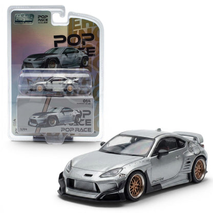 POP RACE 1:64 Pandem GR86 Silver Chase Diecast Model Car – Limited Edition JDM Collector Car