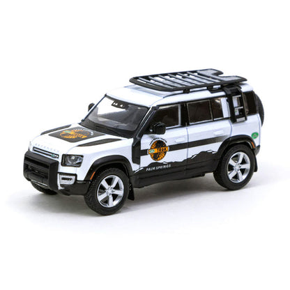 Tarmac Works 1:64 Land Rover Defender 110 Metallic White/Black Diecast Model Car – MiJo Exclusives (T64G-020-TREK)