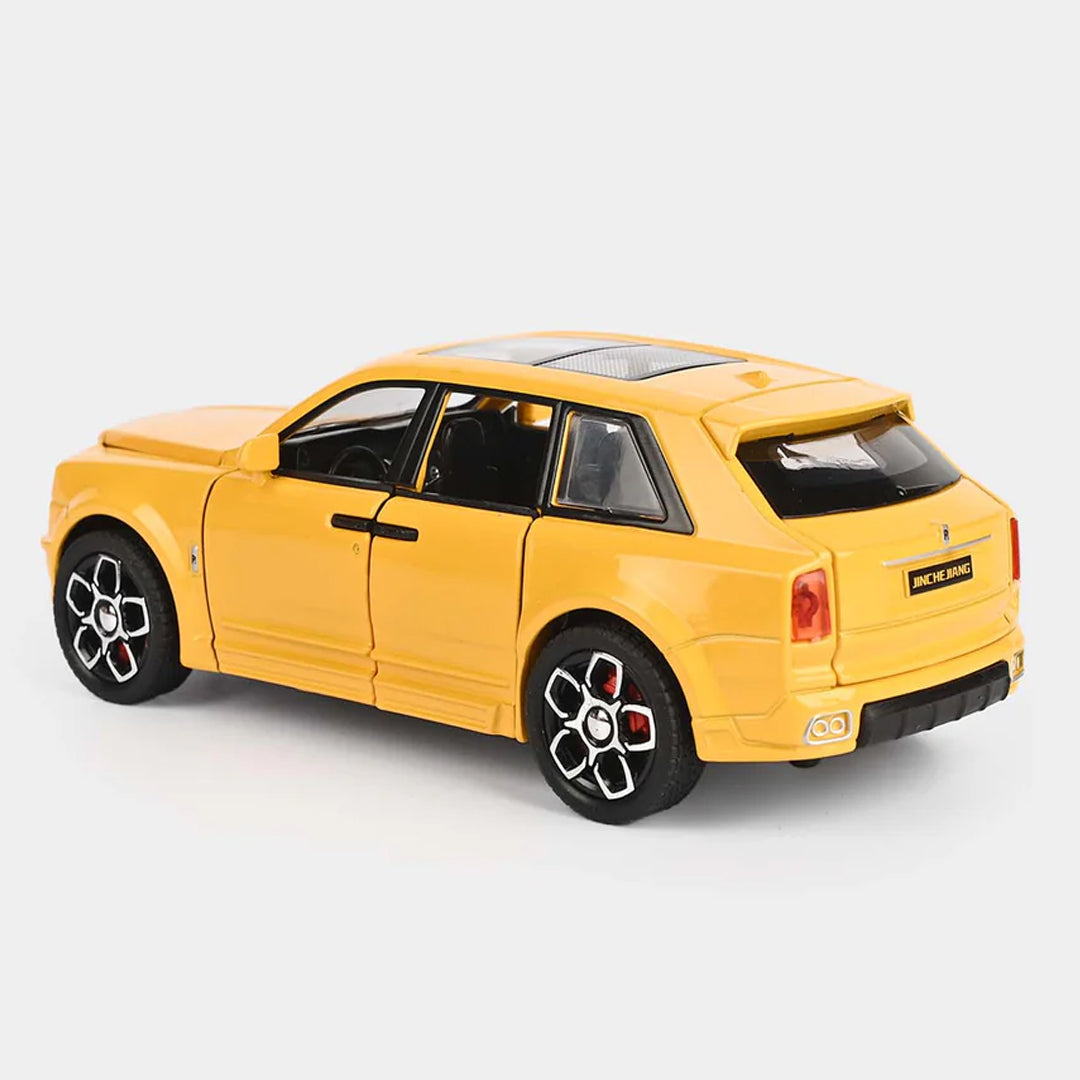 JOY JUNCTION 1:32 Luxury SUV Diecast Car – Yellow Alloy Metal Model with Openable Doors | Premium Collector Edition