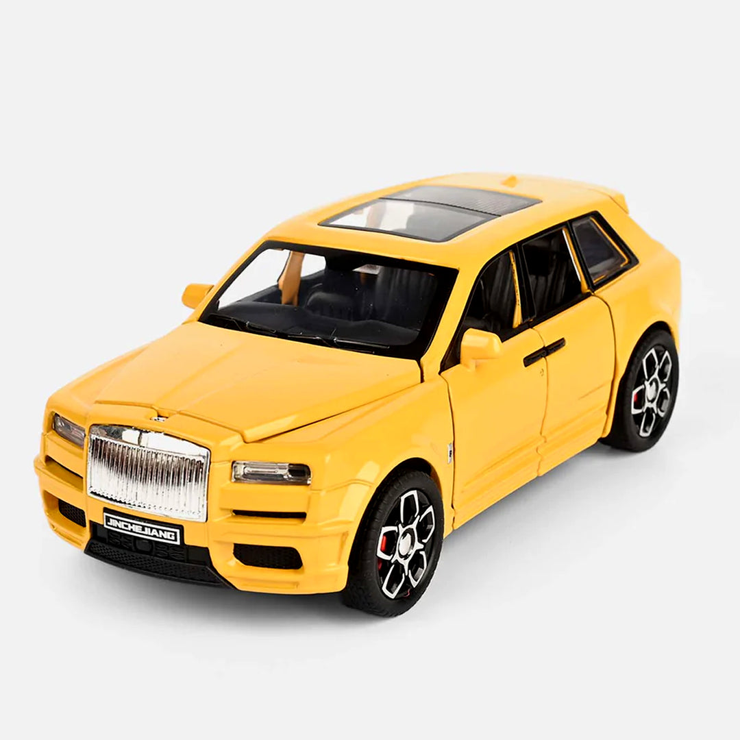 JOY JUNCTION 1:32 Luxury SUV Diecast Car – Yellow Alloy Metal Model with Openable Doors | Premium Collector Edition