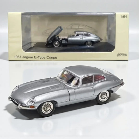 GFCC 1:64  1961 Jaguar E-Type Coupe -  Iron Grey Diecast Car Model