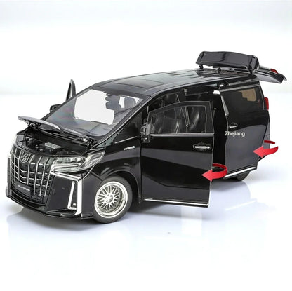 CHE-ZHI 1:18 Toyota Alphard Alloy Metal Diecast Car Openable Door – Pull Back with Sound & Light
