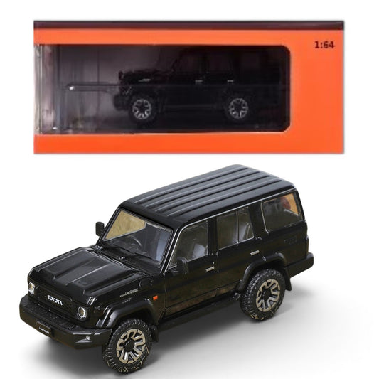 GCD Toyota Land Cruiser (J76) RHD Black 1:64 Diecast Model Car KS-081-455 | Premium Full Metal Collectible SUV
