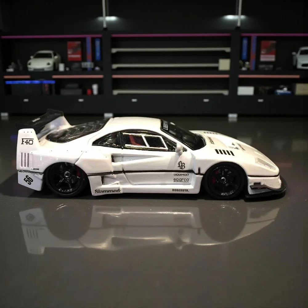 Street Warrior 1:64 Scale  Ferrari F40 LBWK Diecast Car Model-White