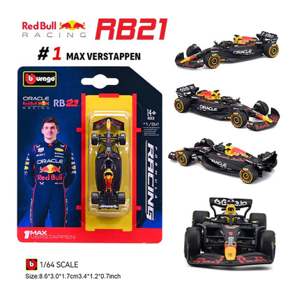 Bburago F1 Die-Cast Series Pack of 5 – 1:64 Scale Formula 1 Cars (McLaren, Red Bull, Mercedes, Ferrari)
