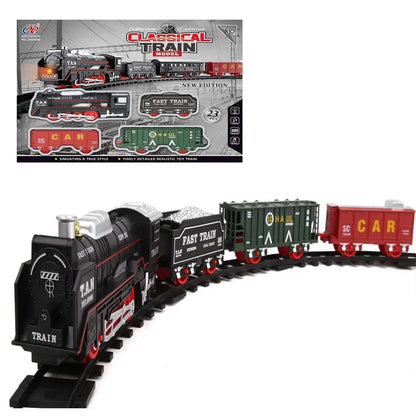Battery Operated Classic Electric Train – Real Smoke, Lights, Sound & Music | Slot Railway Toy with Water-Adding Steam Effect - Jaiman Toys