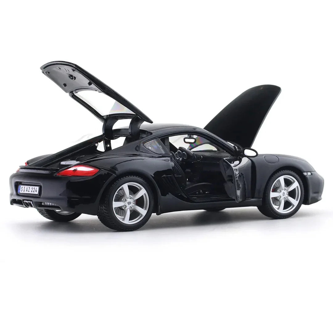 Maisto Porsche Cayman S Black 1:18 Scale Diecast Model Car – Licensed Collectible Sports Car Replica