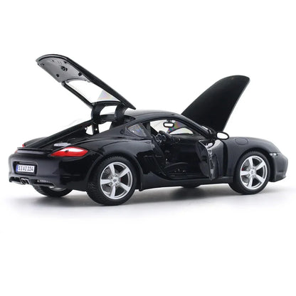 Maisto Porsche Cayman S Black 1:18 Scale Diecast Model Car – Licensed Collectible Sports Car Replica