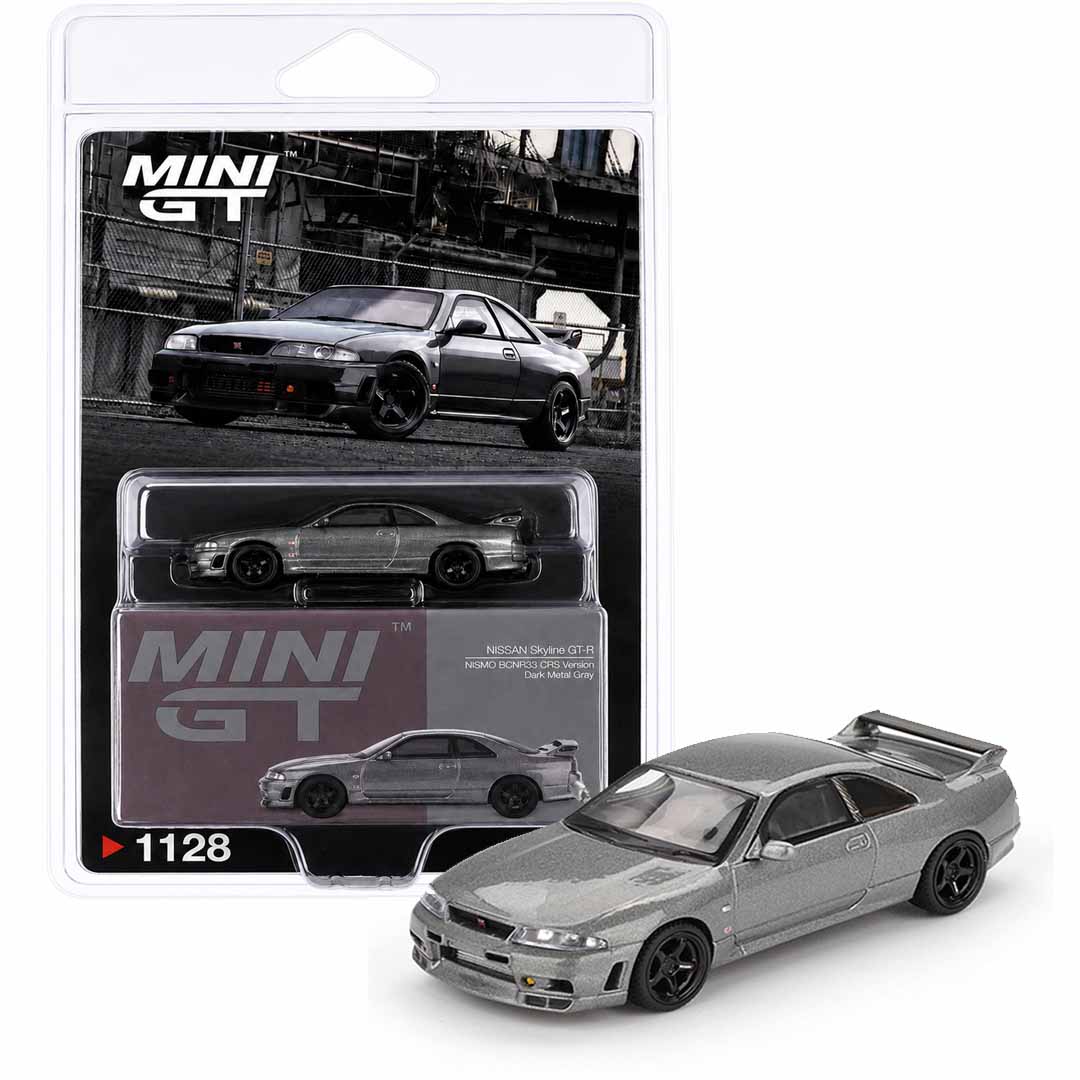 MINI GT 1:64 (Blister Pack) Nissan Skyline GT-R NISMO BCNR33 CRS Version Dark Metal Gray