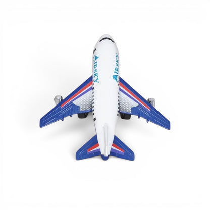 Centy Fly High Press & Go Mini Jet A-747 Toy Airplane | Blue Wings Friction Powered Aircraft Toy for Kids 3+ | BGX
