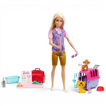 Barbie Careers Wildlife Veterinarian Doll Playset with Animal Rescue Accessories (11.5 inches) | Mattel Barbie You Can Be Anything