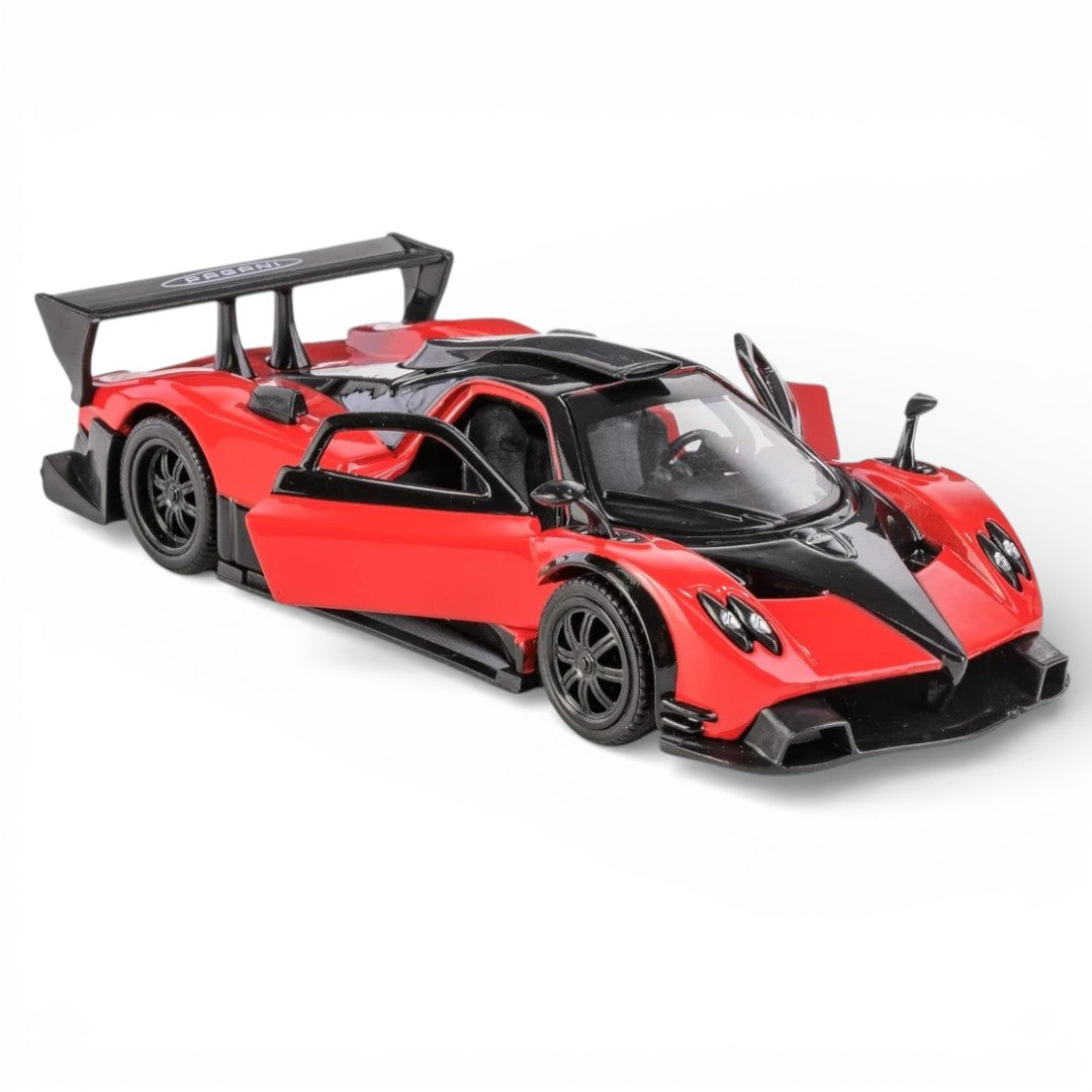 RMZ City 1:36 Pagani Zonda R Diecast Car Model – Red | Openable Doors, Sound & Light