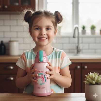 Bangda 560ml Stainless Steel Lecai Vacuum Children Water Bottle – Banana Cat Theme